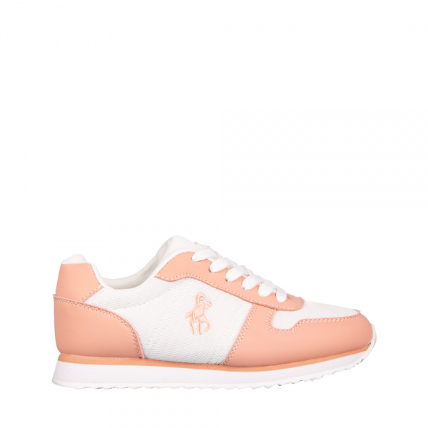 Γυναικεία αθλητικά παπούτσια   Corny λευκά  με ροζ, 2 - Kalapod.gr
